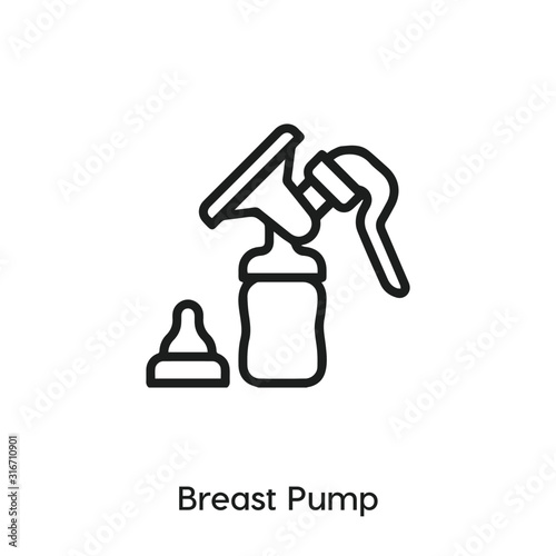 breast pump icon vector. breast pump icon vector symbol illustration. Modern simple vector icon for your design. breast pump icon vector.	