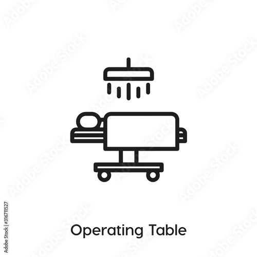 operating table vector icon . operating table symbol sign