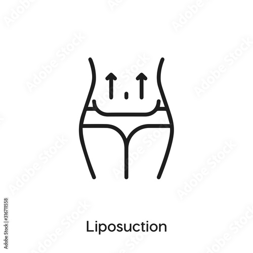 Liposuction icon vector. Liposuction icon vector symbol illustration. Modern simple vector icon for your design. Liposuction icon vector.	