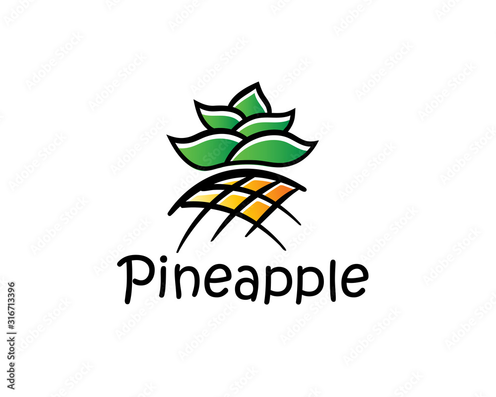 abstract pineapple draw modern logo design inspiration abstract pineapple draw modern logo design inspiration