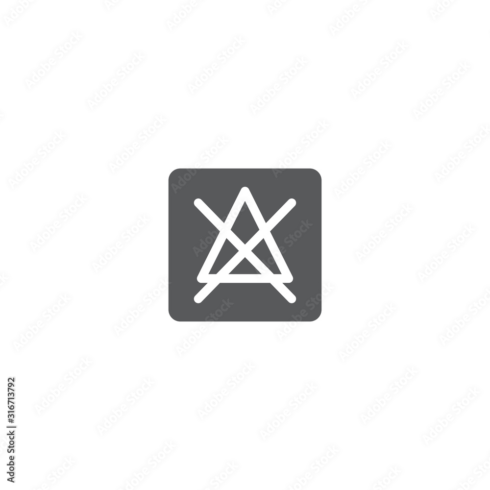 Do not bleach, wash machine sign vector isolated on white background Do not bleach, wash machine sign vector isolated on white background