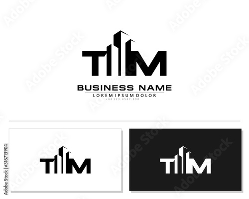 T M TM Initial building logo concept