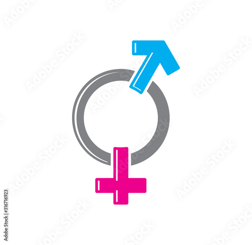 Gender related icon on background for graphic and web design. Creative illustration concept symbol for web or mobile app