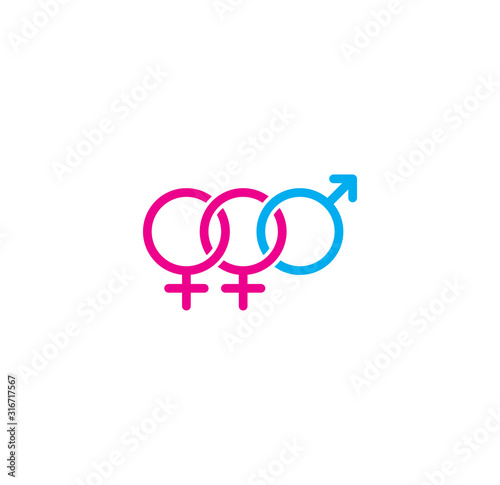 Gender related icon on background for graphic and web design. Creative illustration concept symbol for web or mobile app