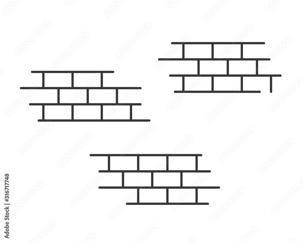 Bricks background or background design element for decoration vector illustration line outline art image Bricks background or background design element for decoration vector illustration line outline art image