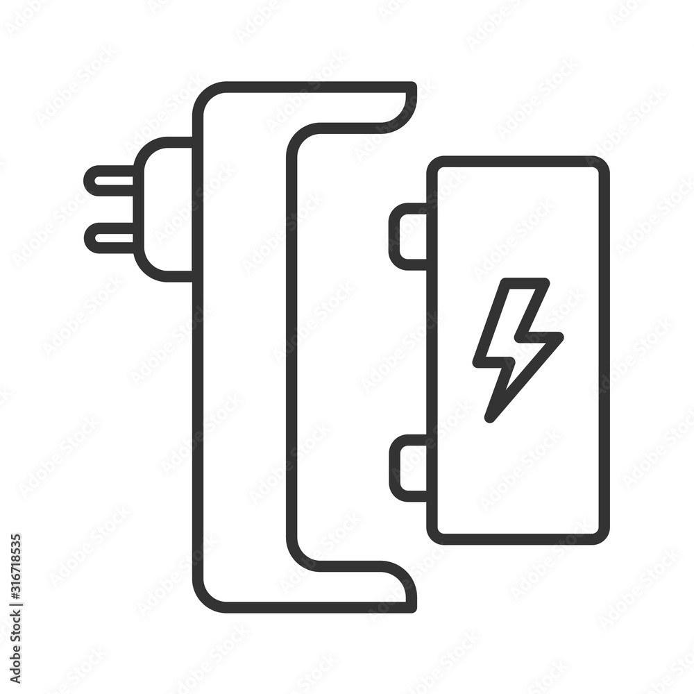 Battery charger black line icon. harging for electronic devices sign. Pictogram for web page, mobile app, promo. UI UX GUI design element. Editable stroke. Battery charger black line icon. harging for electronic devices sign. Pictogram for web page, mobile app, promo. UI UX GUI design element. Editable stroke.