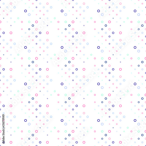 Seamless circle pattern background design - abstract colorful vector graphic from rings