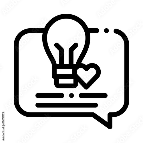 Lightbulb Frame Icon Vector. Outline Lightbulb Frame Sign. Isolated Contour Symbol Illustration