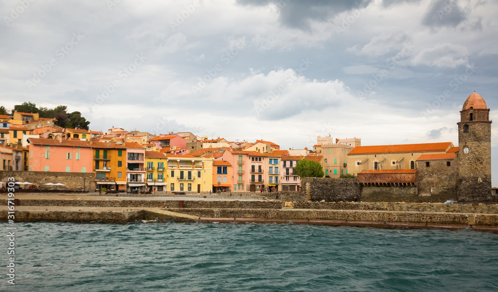 View of coastal village Collioure