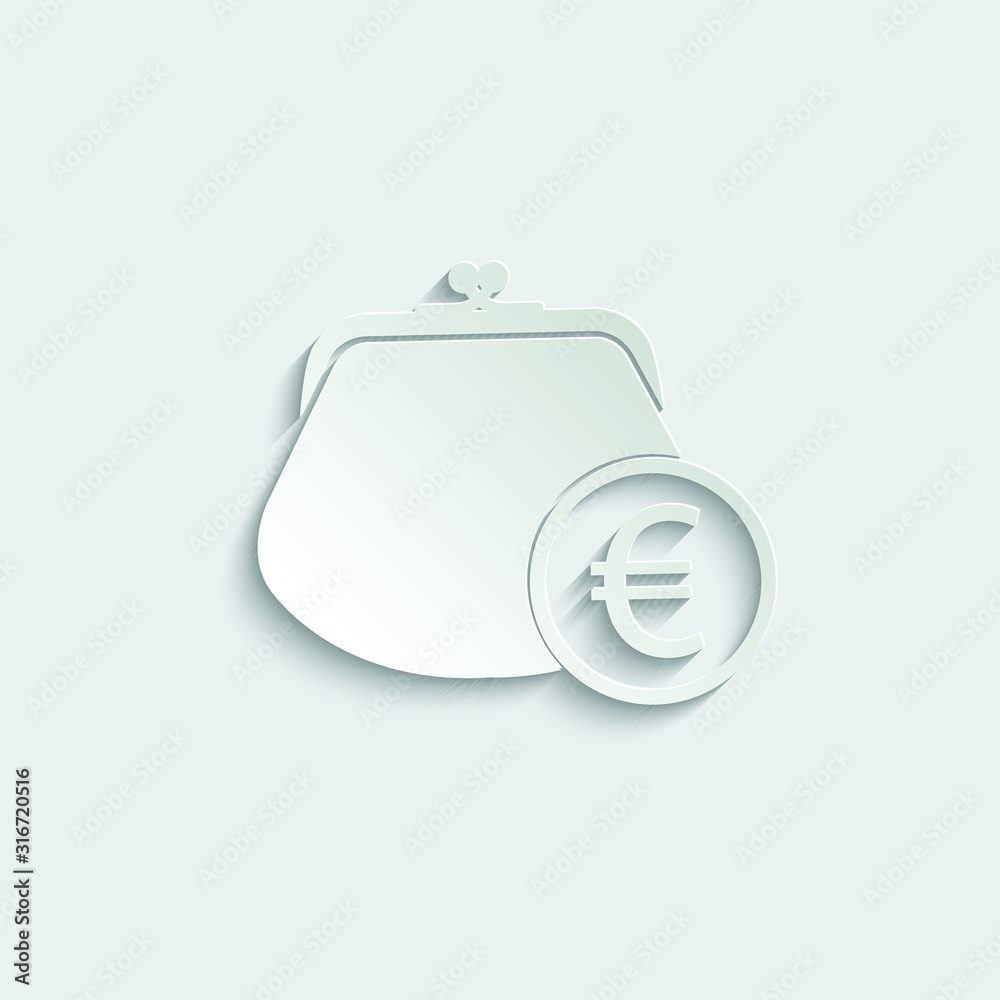 Obraz premium paper Wallet icon vector sign