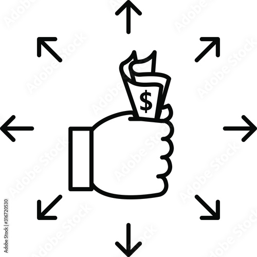 Affordability icon, vector illustration