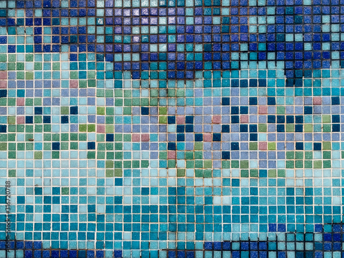 multicolored blue tile blue texture background structure © dmitriisimakov