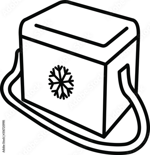 Portable fridge icon