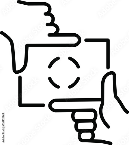 Framing hands icon
