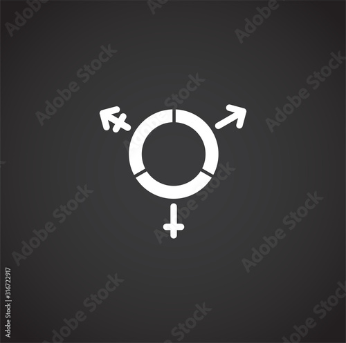 Gender related icon on background for graphic and web design. Creative illustration concept symbol for web or mobile app
