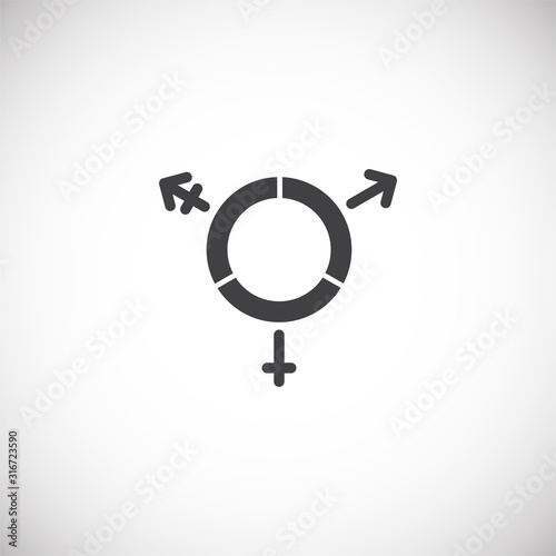 Gender related icon on background for graphic and web design. Creative illustration concept symbol for web or mobile app