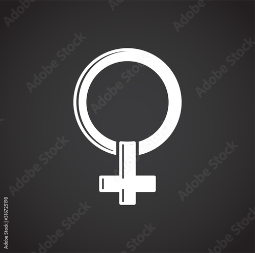 Gender related icon on background for graphic and web design. Creative illustration concept symbol for web or mobile app