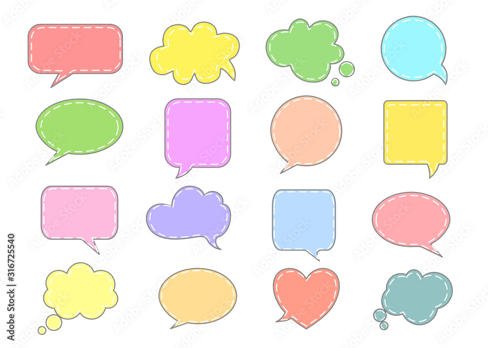 Colorful Speech bubble icon on white background. Colorful Speech bubble icon on white background.