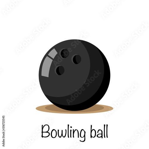 Bowling game ball, vector illustration