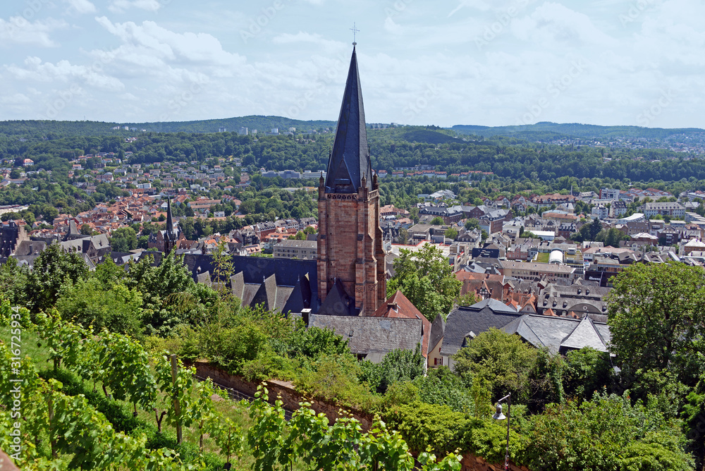 Blick über die Altstadt von Marburg an der Lahn