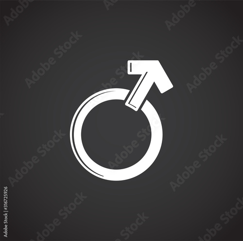Gender related icon on background for graphic and web design. Creative illustration concept symbol for web or mobile app