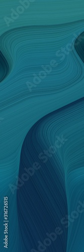 artistic header design with teal green, teal and very dark blue colors. space for text or image