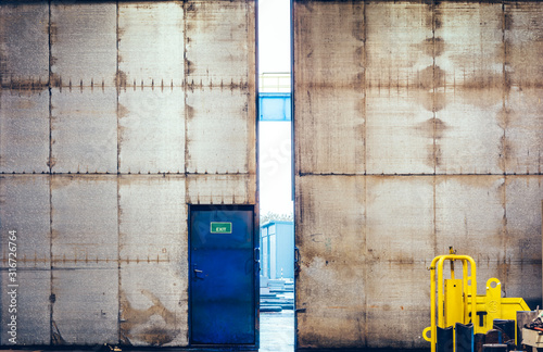 Factory, warehouse grunge industrial gate open © Photocreo Bednarek