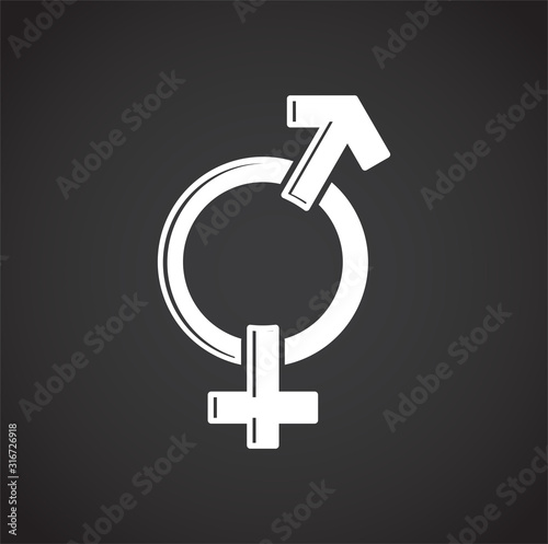 Gender related icon on background for graphic and web design. Creative illustration concept symbol for web or mobile app