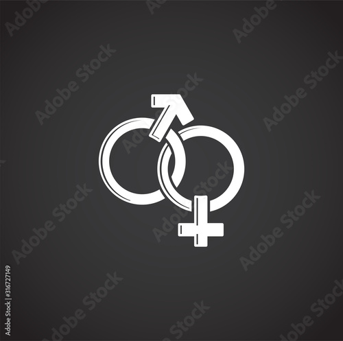 Gender related icon on background for graphic and web design. Creative illustration concept symbol for web or mobile app