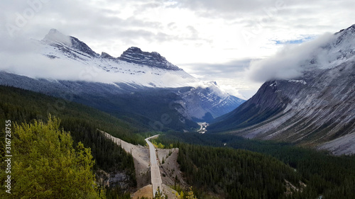 mountain landscape with lake
