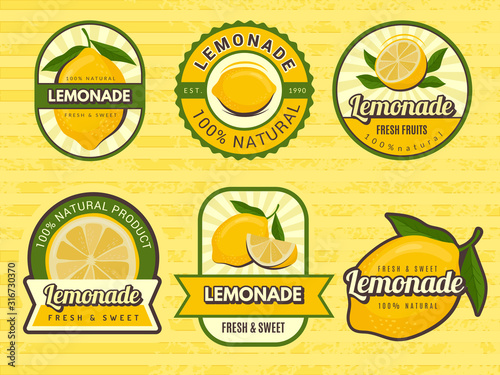 Fotomurale Lemonade badges