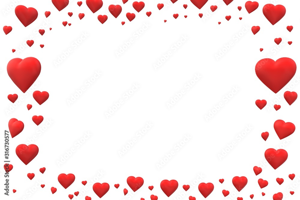 valentines day background with hearts