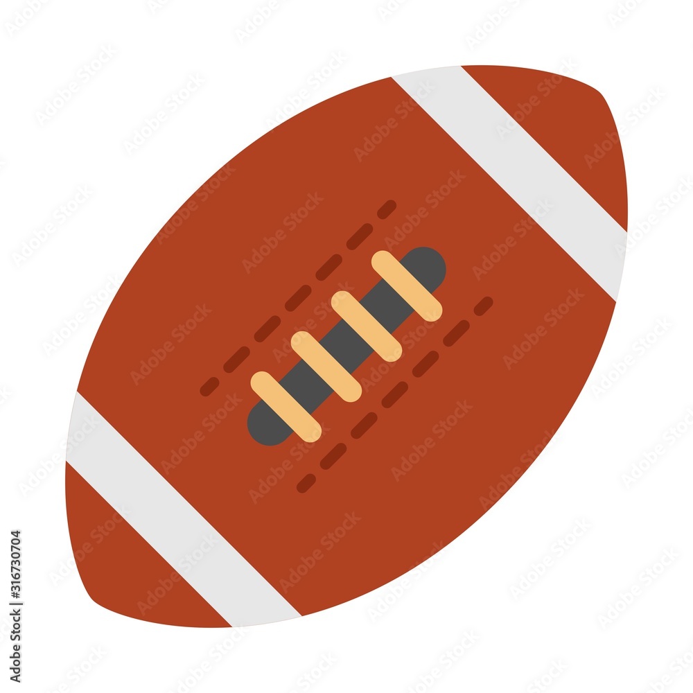 Rugby ball or american football ball. Vector illustration. Rugby ball or american football ball. Vector illustration.