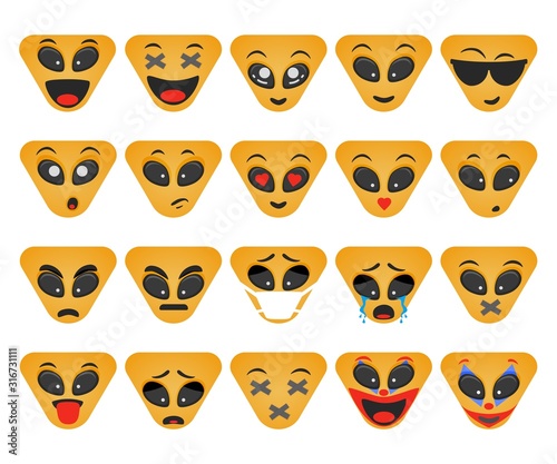 emoticons triangular set