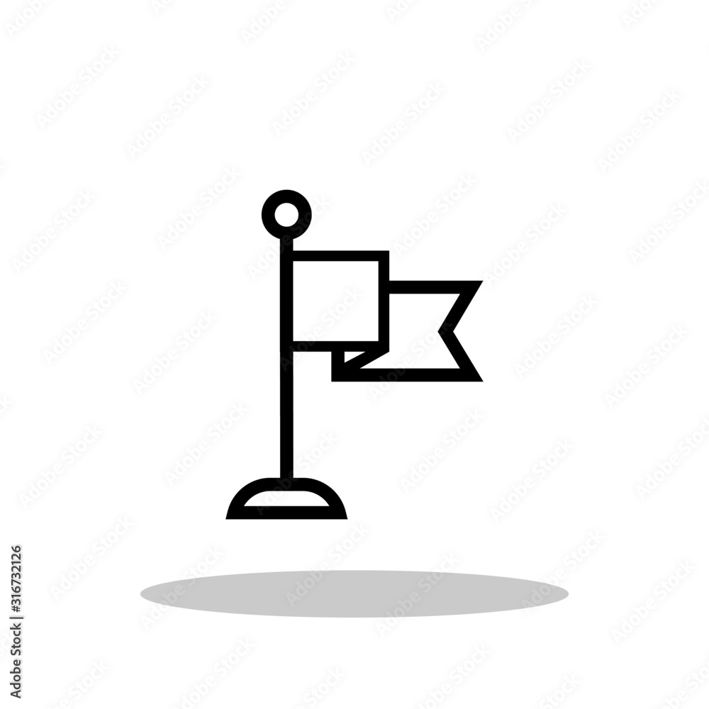 Goal icon in flat style. Flag symbol for your web site design, logo, app, UI Vector EPS 10. Goal icon in flat style. Flag symbol for your web site design, logo, app, UI Vector EPS 10.