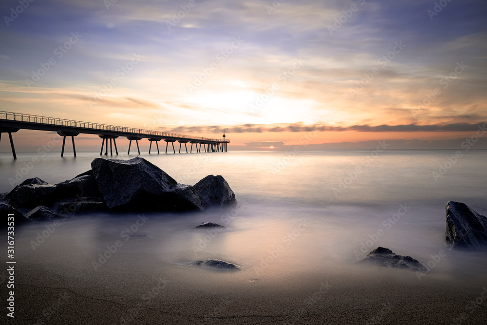 Fototapeta premium Pont Del Petroli, Badalona, España