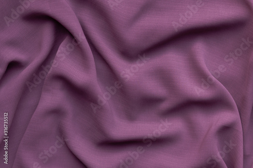 Purple fabric with large folds texture