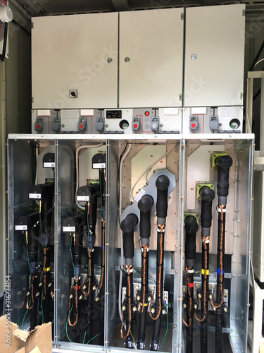 Inside a electrical cabinet