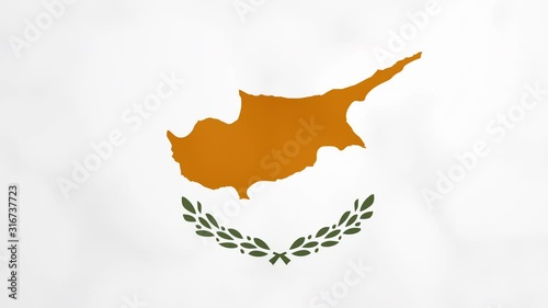 Cypriot Flag of Cyprus isolated alpha channel and luma matte