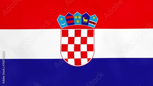 Croatian Flag of Croatia isolated alpha channel and luma matte