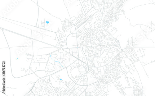 Erzurum, Turkey bright vector map