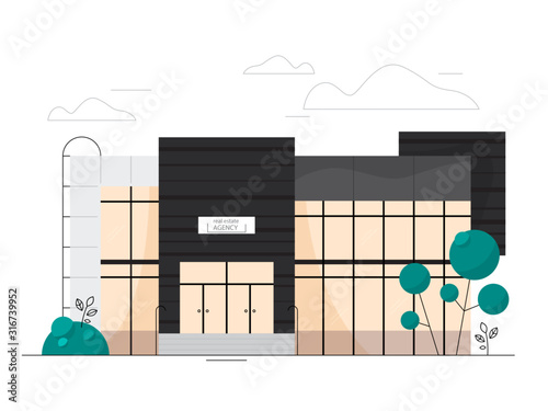 Real estate agency building exterior