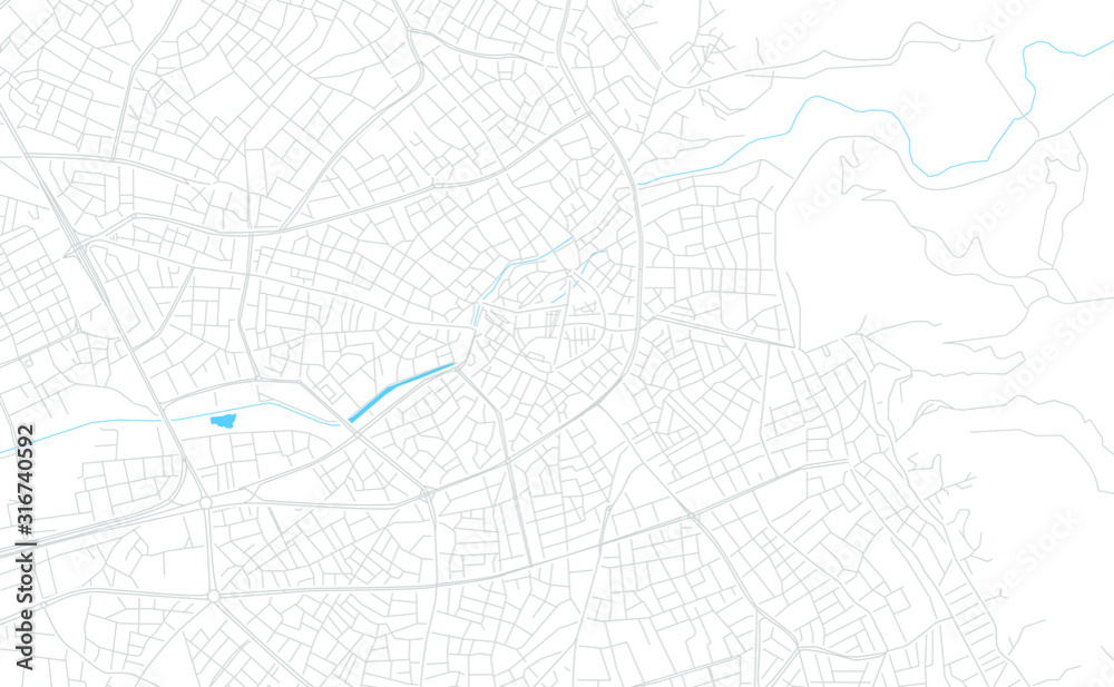 Fototapeta premium Aksaray, Turkey bright vector map