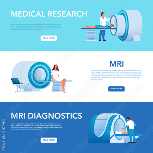 Magnetic resonance imaging advert banner or website header.