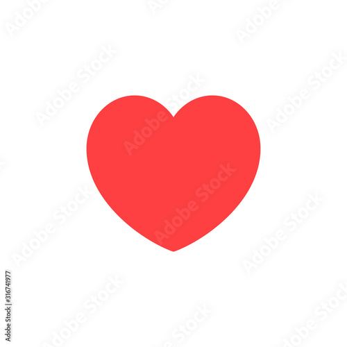 Heart glyph icon and romance element