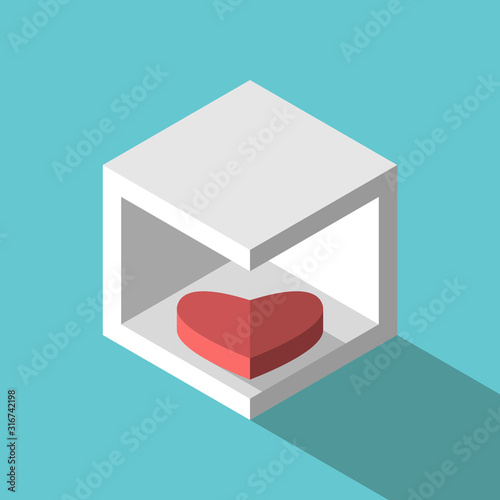 Introversion, heart in box
