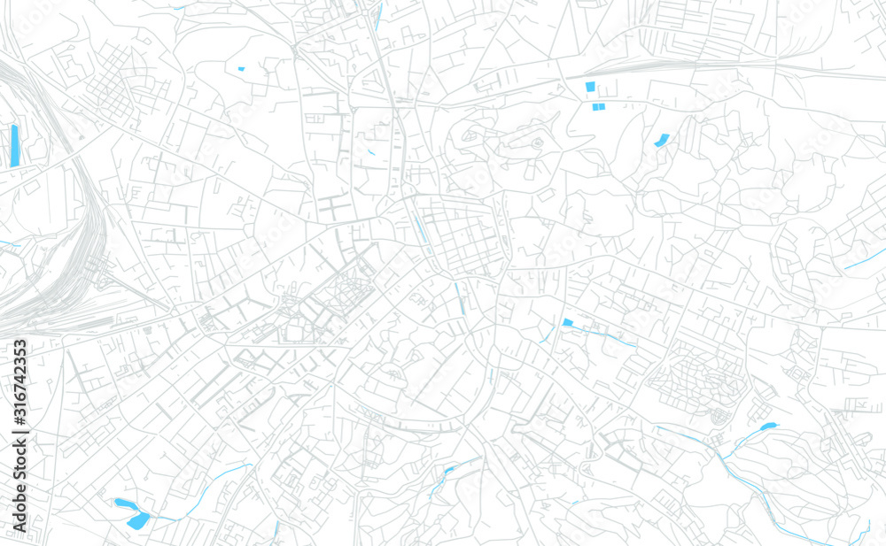 Lviv, Ukraine bright vector map