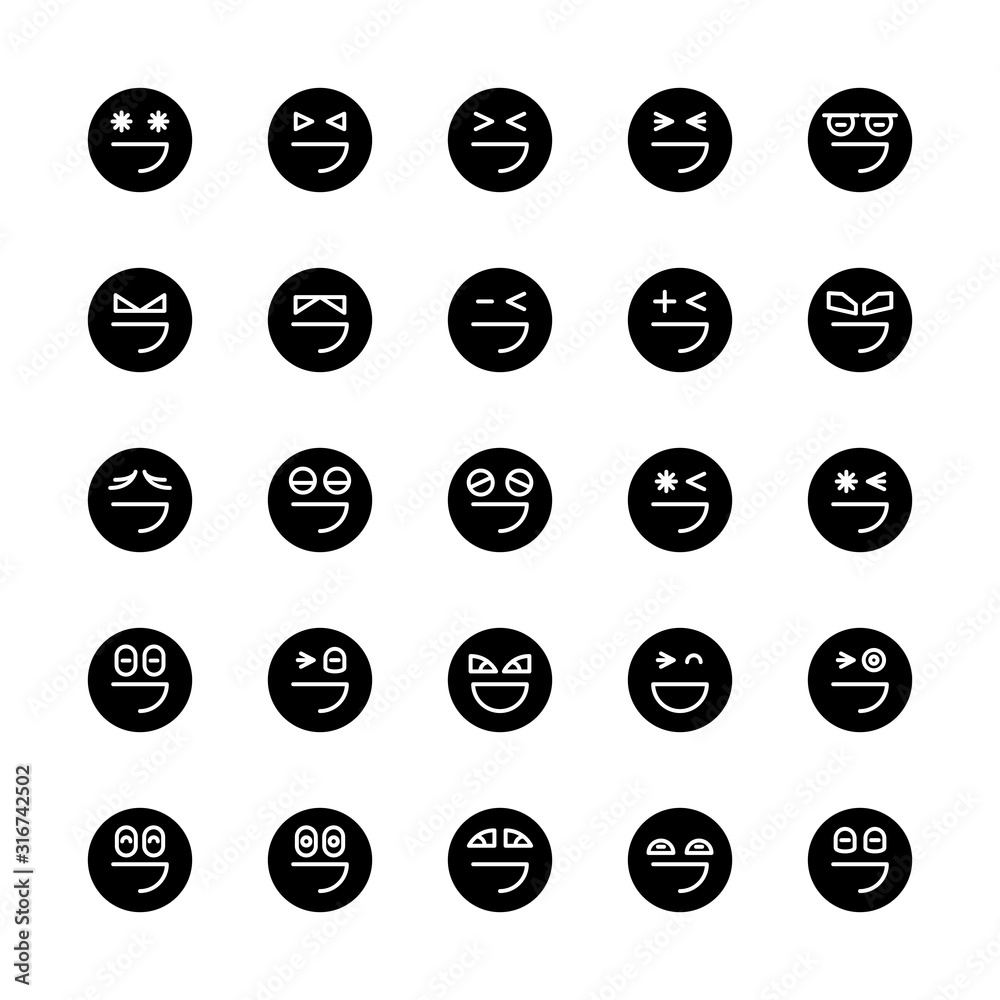 emoticon, emoji circle face set emoticon, emoji circle face set