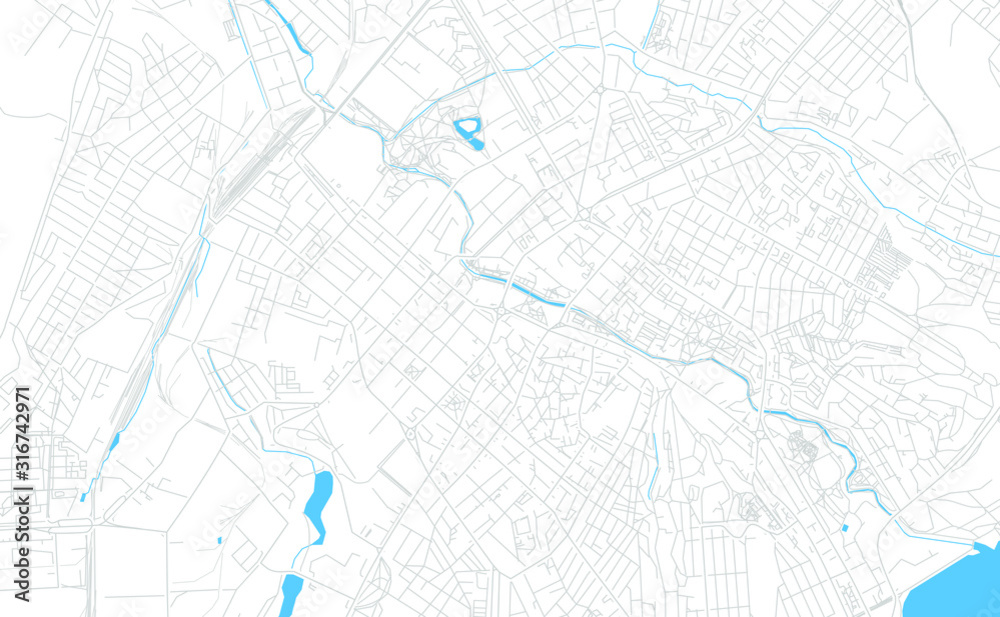 Simferopol, Ukraine bright vector map