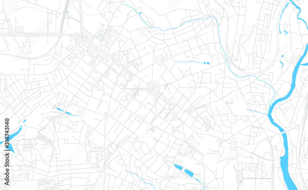 Poltava, Ukraine bright vector map Poltava, Ukraine bright vector map